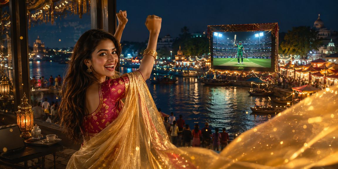 Female user enjoying cricket betting in Barisal